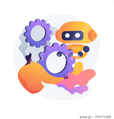 Collaborative robotics abstract concept vector illustration. Collaborative robotics abstract concept vector illustration. 70471366