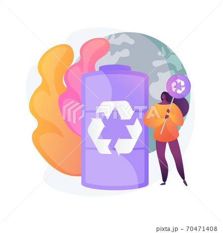 Battery recycling abstract concept vector illustration. Battery recycling abstract concept vector illustration. 70471408