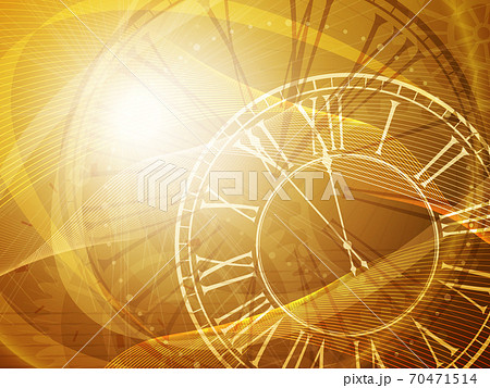 時計の背景イラスト 時間の流れ イメージのイラスト素材