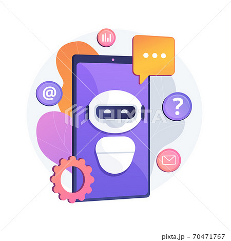 Chatbot Artificial Intelligence abstract concept vector illustration. 70471767