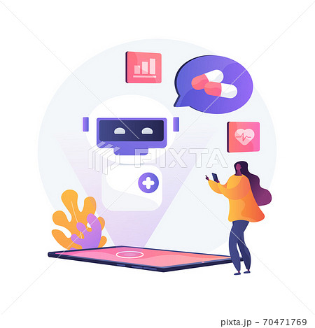 Chatbot in healthcare abstract concept vector illustration. 70471769
