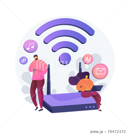 Wi-fi connection abstract concept vector illustration. 70472372
