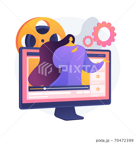 How-to videos abstract concept vector illustration. 70472399