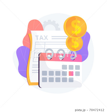 Tax year abstract concept vector illustration. Tax year abstract concept vector illustration. 70472412