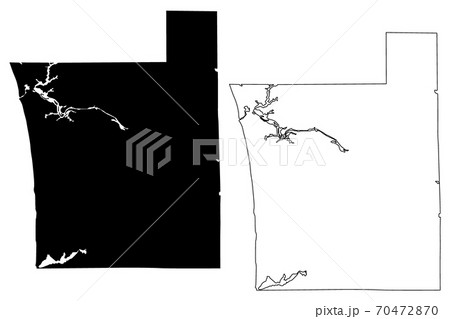 Ottawa County, Michigan (U.S. county, United States of America, USA, U.S., US) map vector illustration, scribble sketch Ottawa map 70472870