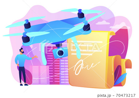 Drone flying regulations concept vector illustration. Drone flying regulations concept vector illustration. 70473217