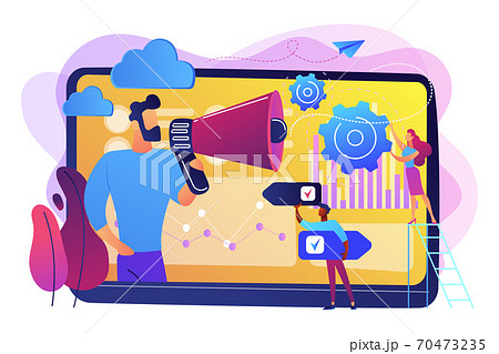 Data driven marketing concept vector illustration. Data driven marketing concept vector illustration. 70473235