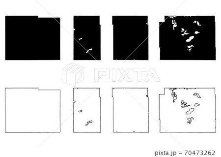 Lyon, Lincoln, Mower and Otter Tail County, Minnesota (U.S. county, United States of America, USA, U.S., US) map vector illustration, scribble sketch map 70473262