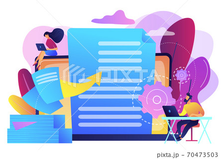 Digital transformation concept vector illustration. Digital transformation concept vector illustration. 70473503