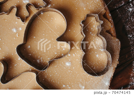 Gingerbread dough with christmas theme Gingerbread dough with christmas theme 70474145