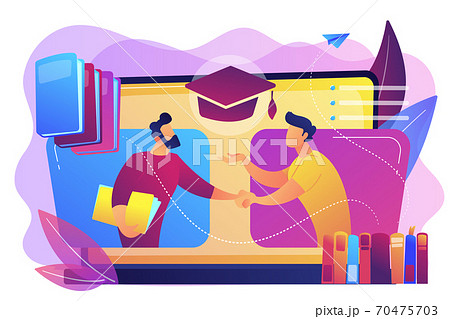 Online tutor concept vector illustration. Online tutor concept vector illustration. 70475703