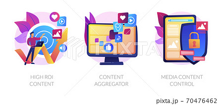 Media content production vector concept metaphors Media content production vector concept metaphors 70476462