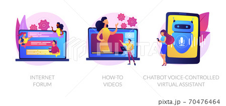 Virtual help and assistance vector concept metaphor. 70476464