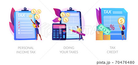 Personal income tax vector concept metaphors 70476480