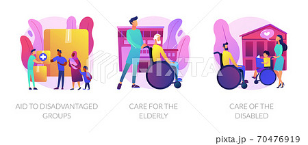Social support for people in need abstract concept vector illustrations. Social support for people in need abstract concept vector illustrations. 70476919