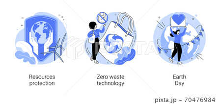 Environmental activism abstract concept vector illustrations. 70476984