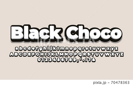 black chocolate with white 3d font effect or text styles design black chocolate with white 3d font effect or text styles design 70478363