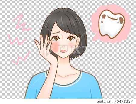 成年女性忍受牙齒疼痛2 70478387