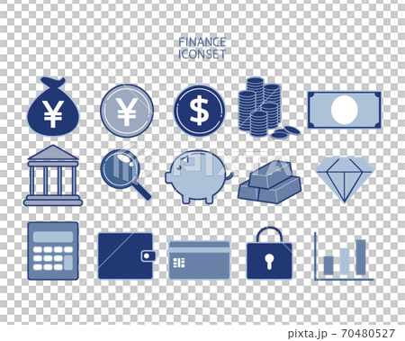 金融 銀行系のベクターイラストセット お金アイコン のイラスト素材