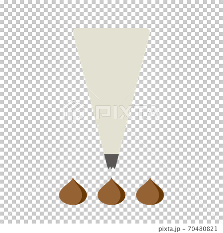 クリームを絞るイラスト 70480821