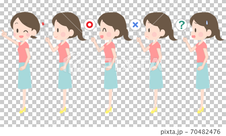 女性　ポインター　サイン　セット 70482476