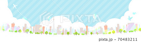 Townscape summer_en_skyline wide Townscape summer_en_skyline wide 70483211