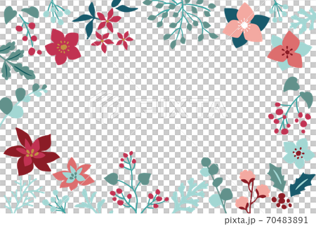 冬の植物のフレーム 冬の植物のフレーム 70483891