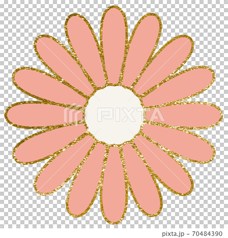 Gold-rimmed flowers 70484390