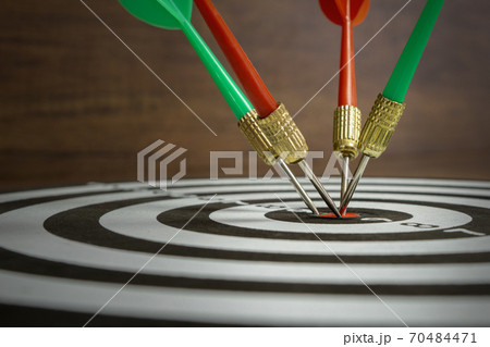 Darts, green and red, embroidered in the center of the dart board, 70484471