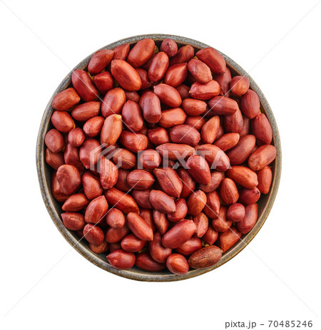 raw peanuts in bowl close-up with clipping path raw peanuts in bowl close-up with clipping path 70485246
