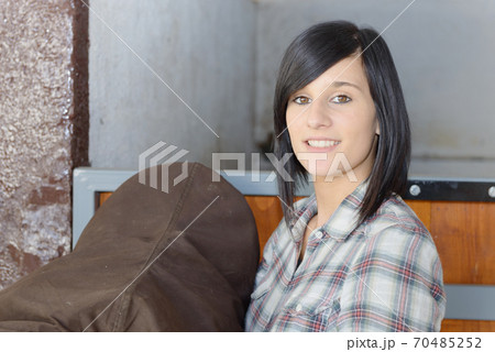 portrait of a beautiful young woman rider 70485252