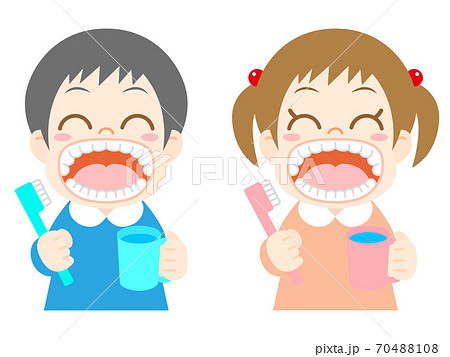 歯磨きするこども2 70488108
