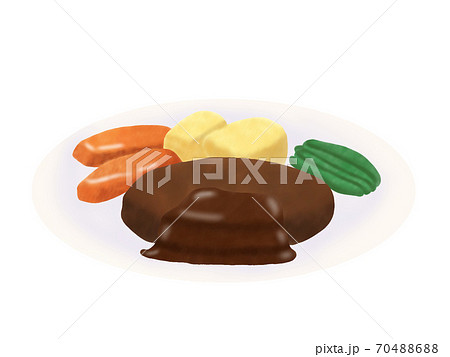 ハンバーグ(主線なし) ハンバーグ(主線なし) 70488688