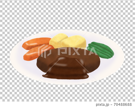 ハンバーグ(主線なし) ハンバーグ(主線なし) 70488688