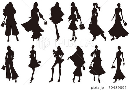 女性のファッションイラスト 70489095