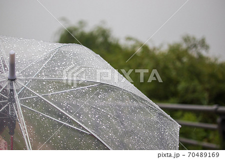 傘 雨滴 梅雨 70489169