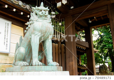 狛犬 靖国神社 寺社仏閣 狛犬 靖国神社 寺社仏閣 70489171