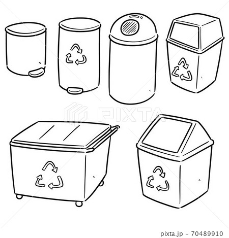 Vector Set Of Recycle Garbageのイラスト素材