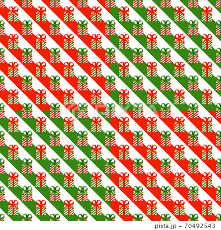 クリスマス パターン素材 プレゼントボックス 1 4 のイラスト素材