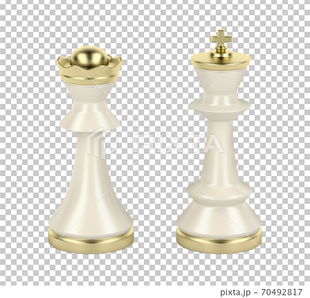 Chess queen and king pieces Stock Photo by magraphics