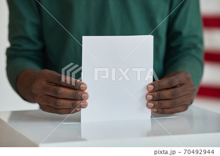 Afro-American man in ballot 70492944