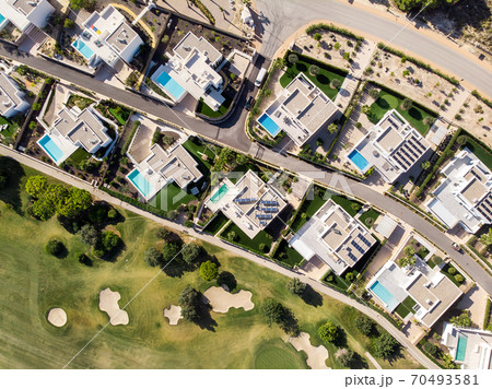 Aerial photo of golf fields. Costa Blanca, Spain 70493581