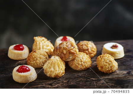 panellets, typical confection of Catalonia, Spain 70494835