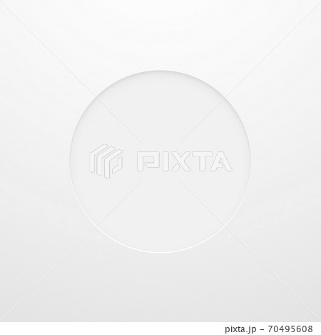 ペーパークラフト---白い四角にポッカリ開いた丸い穴【1:1】 70495608