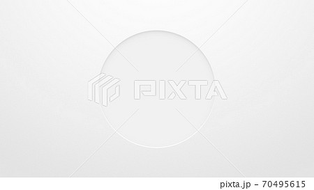 ペーパークラフト---白い四角にポッカリ開いた丸い穴【16:9】 70495615