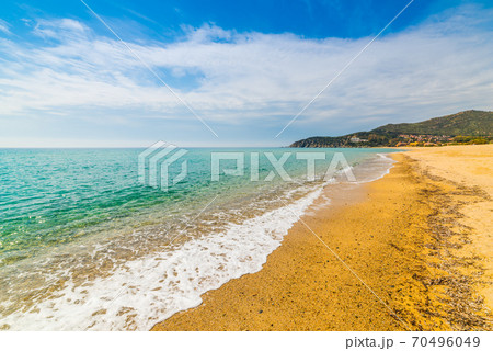 Colorful shore in Solanas beach 70496049