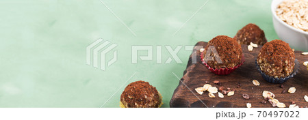 Protein energy balls with cocoa and seeds Protein energy balls with cocoa and seeds 70497022