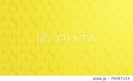 立体的なハニカム模様の抽象的背景素材【16:9】 70497154