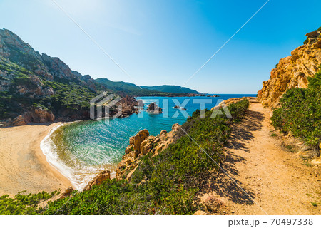 Li Cossi beach in Costa Paradiso 70497338