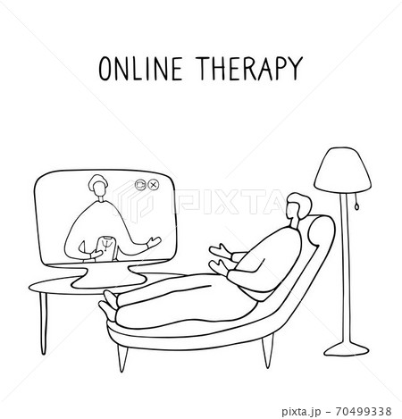 Man lies on couch and pours out his soul to Man lies on couch and pours out his soul to 70499338